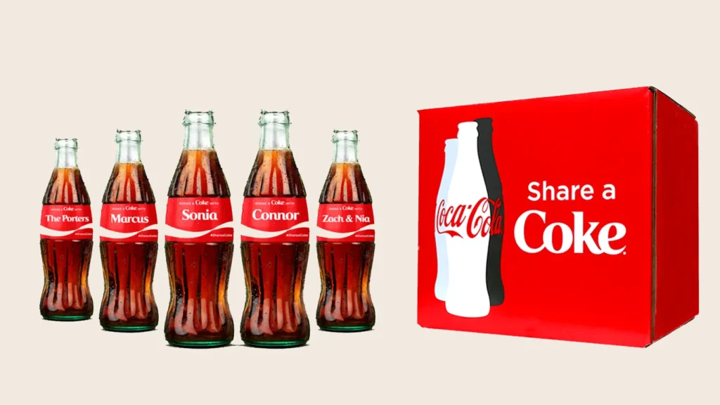Campaña cocacola share a coke ejemplo neuromarketing